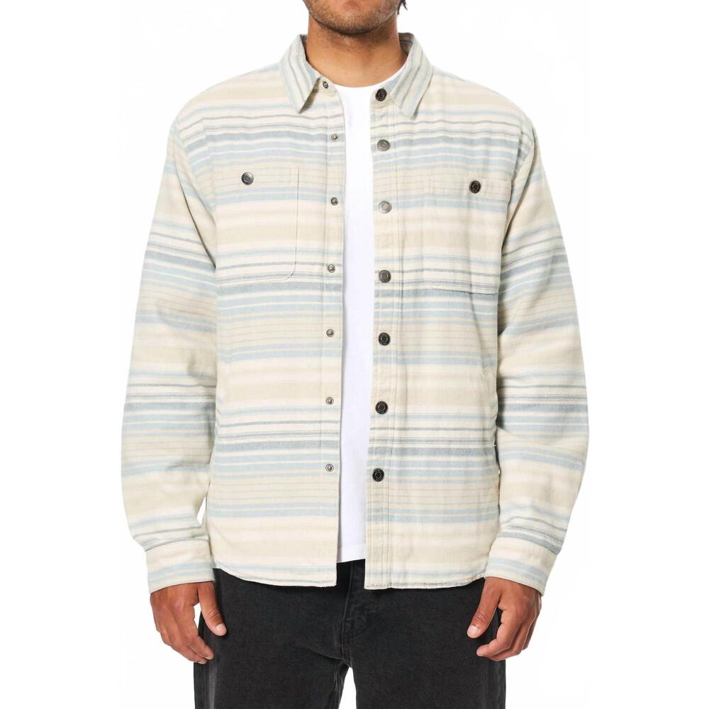 NEW KATIN harold stripe jacket in dusty blue